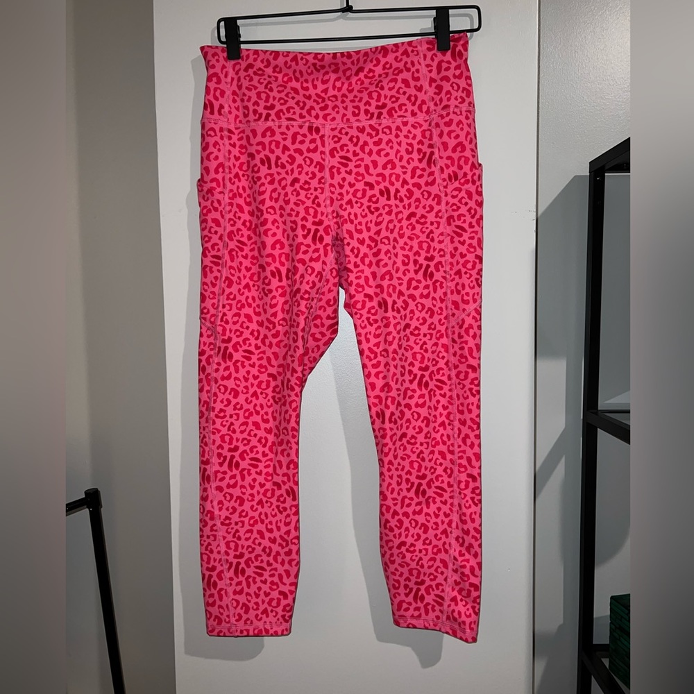 Pink and Red Cheetah Print Leggings